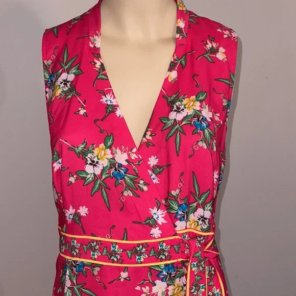 NWT New York & Company Women’s Sleeveless Maxi Wrap Around Floral Dress Size S - Picture 4 of 9
